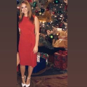 Calvin Klein red cocktail dress